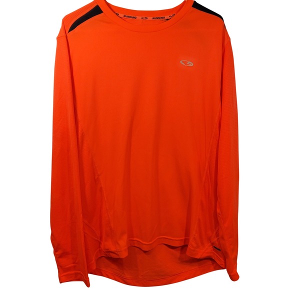 Champion Other - Champion Running Long Sleeve Top‎ Duo Dry Orange Black Athletic Shirt Men's
